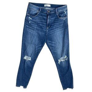 Abercrombie & Fitch Jeans The Super Skinny High Rise Women's Distressed Size 10